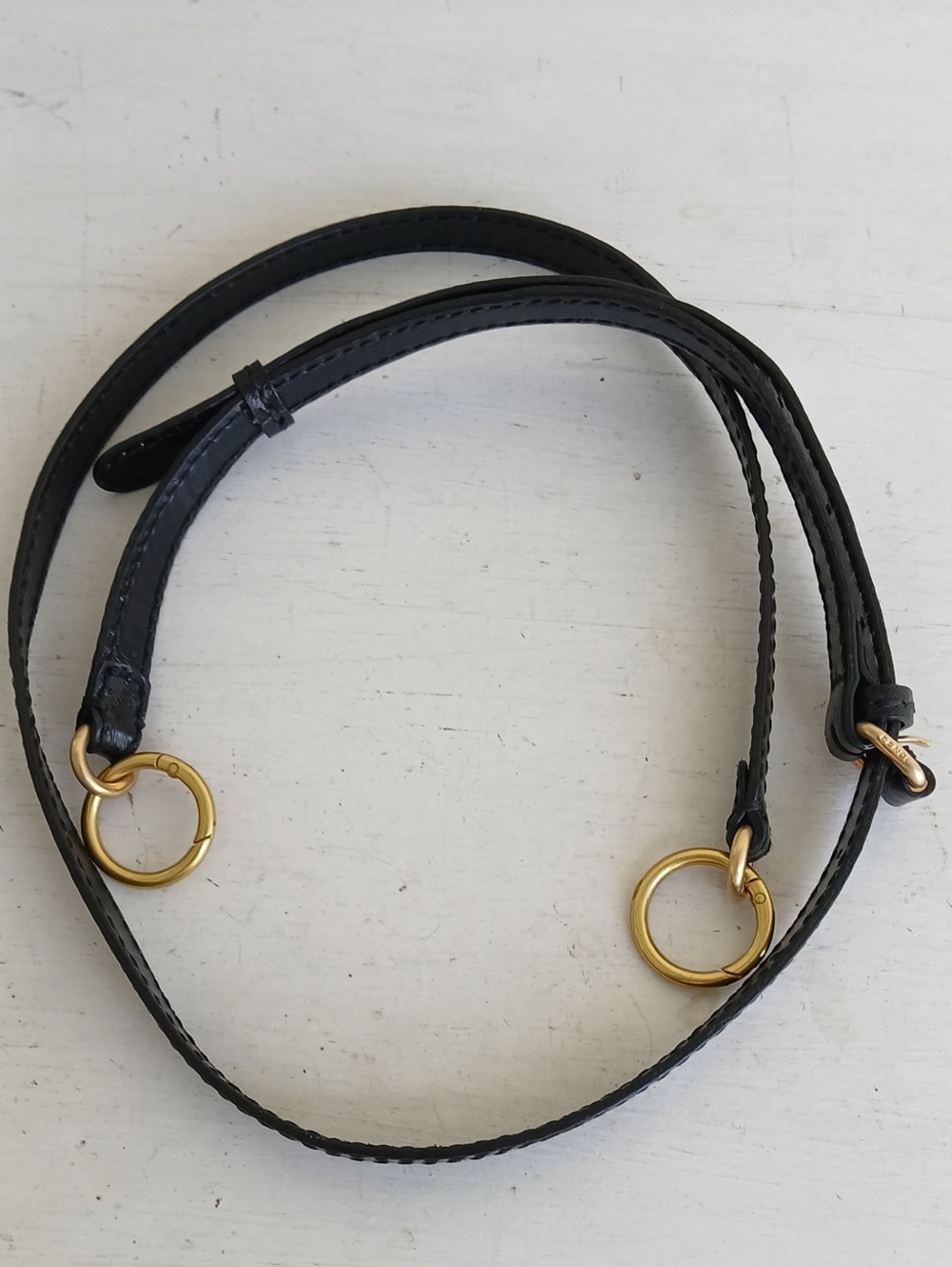 Black Detachable Strap with Gold Hardware And Clips